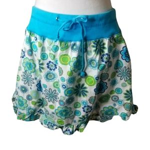 🦋Nilla Sheilds 100% Cotton Colorful Fun Print Ruffle Hem Mini Skirt
